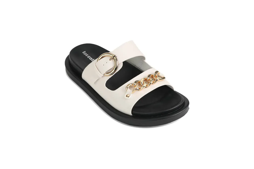 ALANI DOUBLE STRAP SLIDE SANDALS