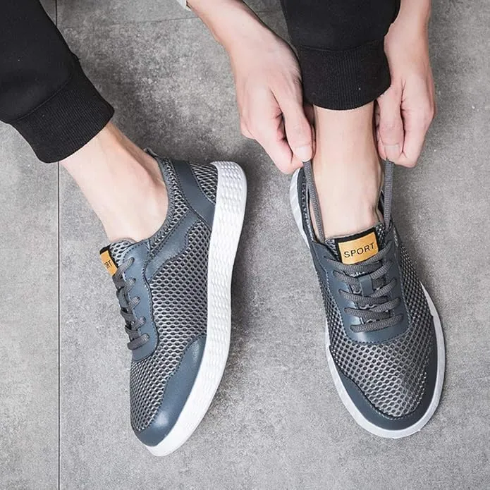 Asifn Men Breathable Mesh Sneakers Summer Casual Lightweight Slip-on Loafers Young Comfortable Outdoor Driving Sport Shoes