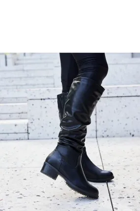 Black creased Angelico boots
