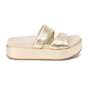 Blaine Metallic Slide Platform Sandals