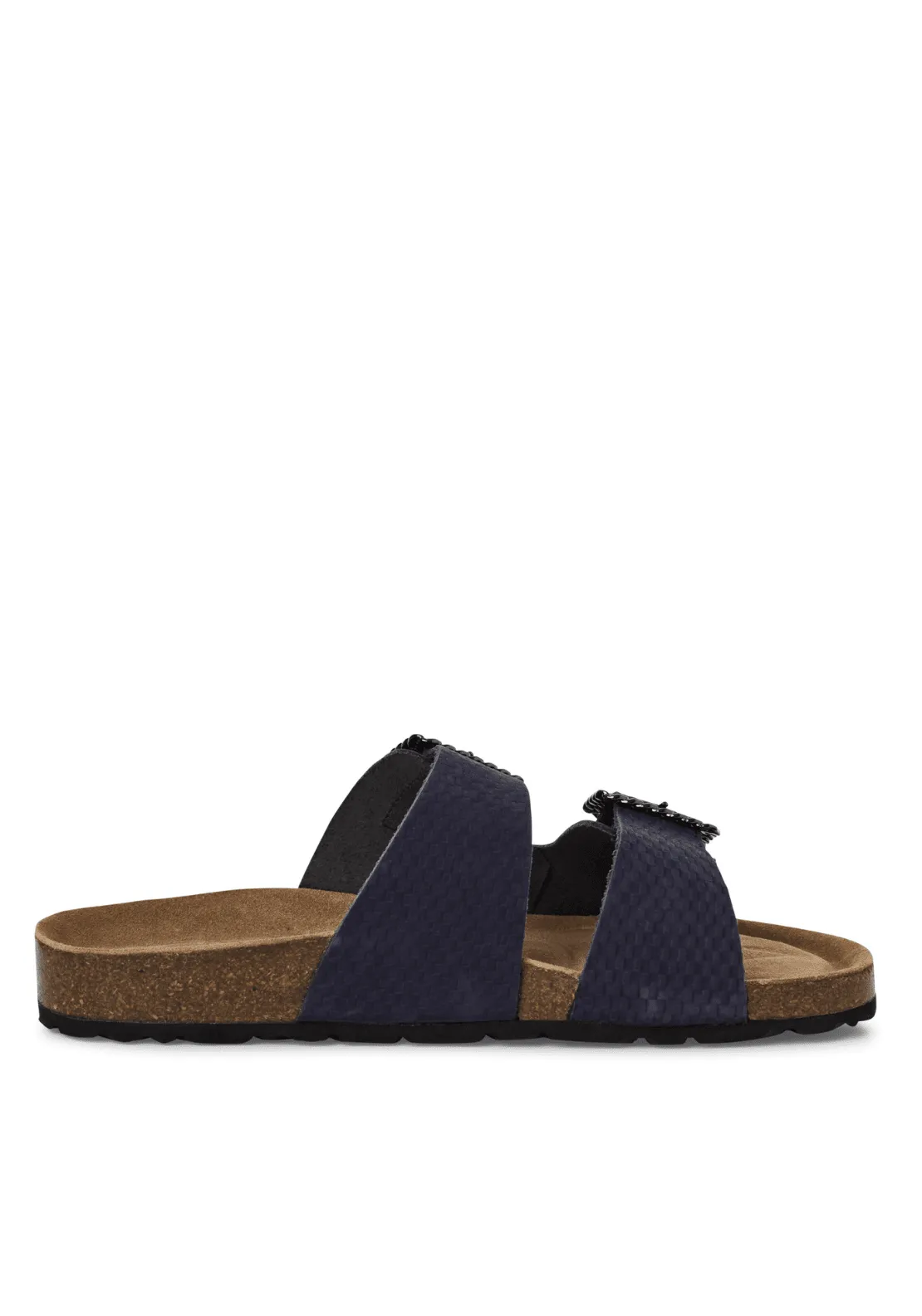 Buckle Detail Sandal - Navy Str