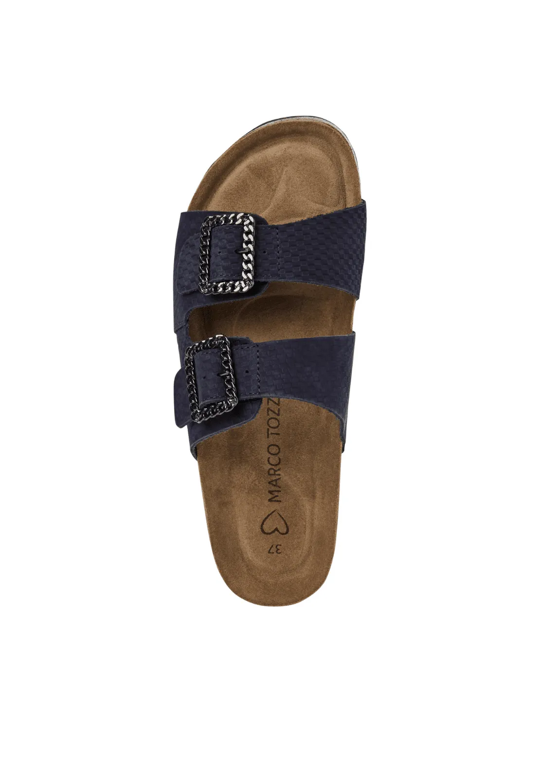 Buckle Detail Sandal - Navy Str