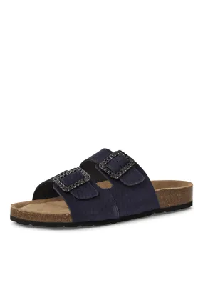 Buckle Detail Sandal - Navy Str