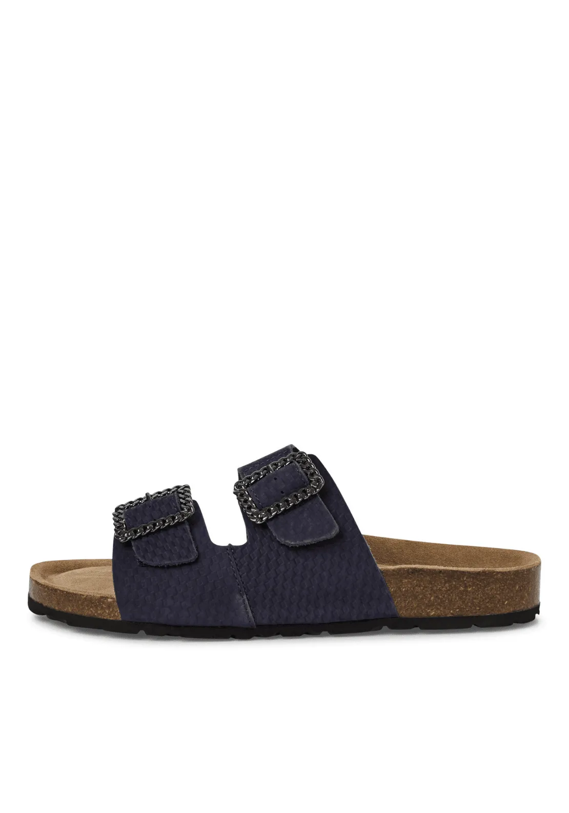 Buckle Detail Sandal - Navy Str