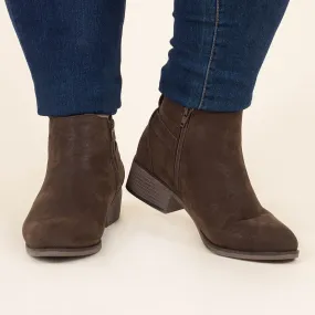 Buckle Up Babe Booties, Brown