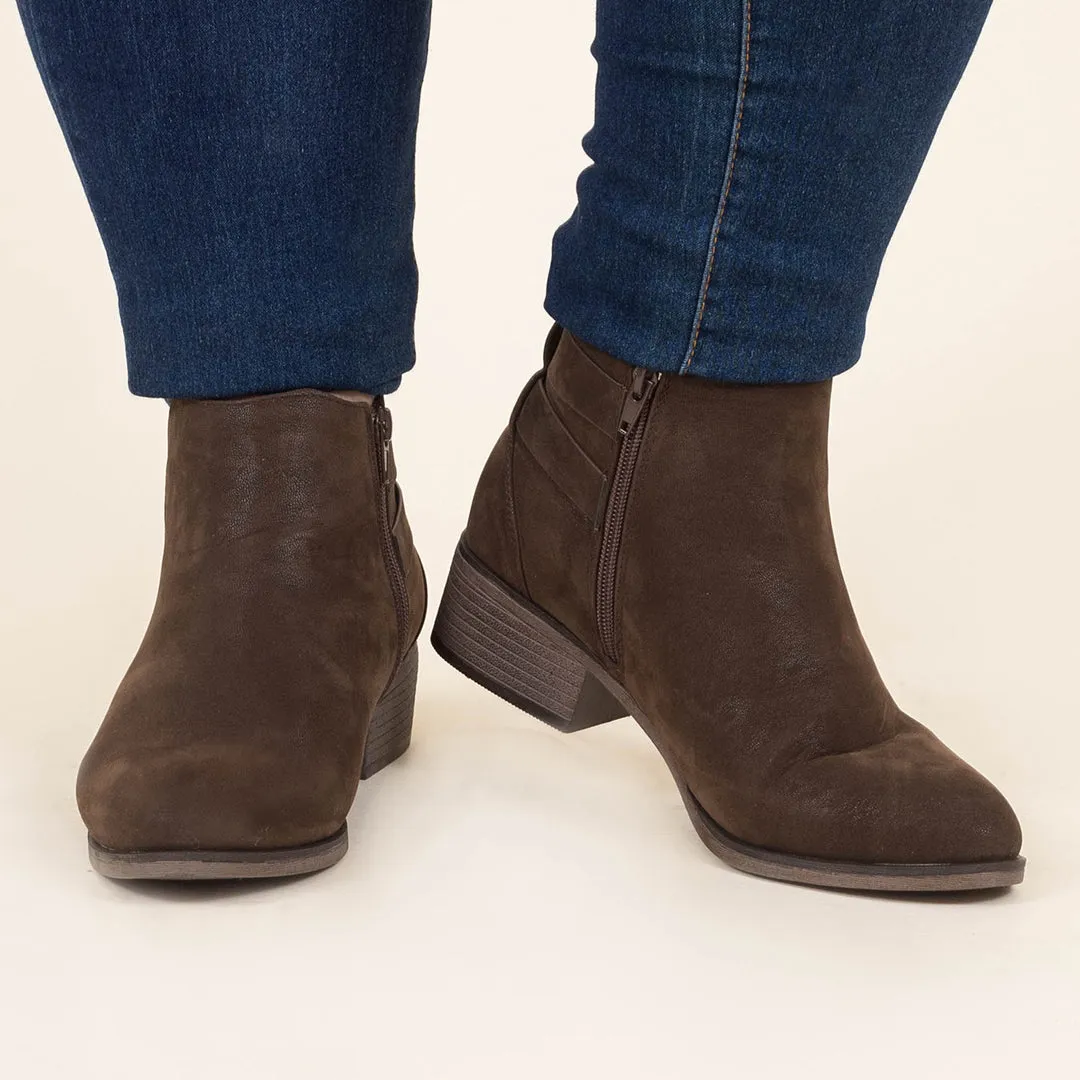 Buckle Up Babe Booties, Brown