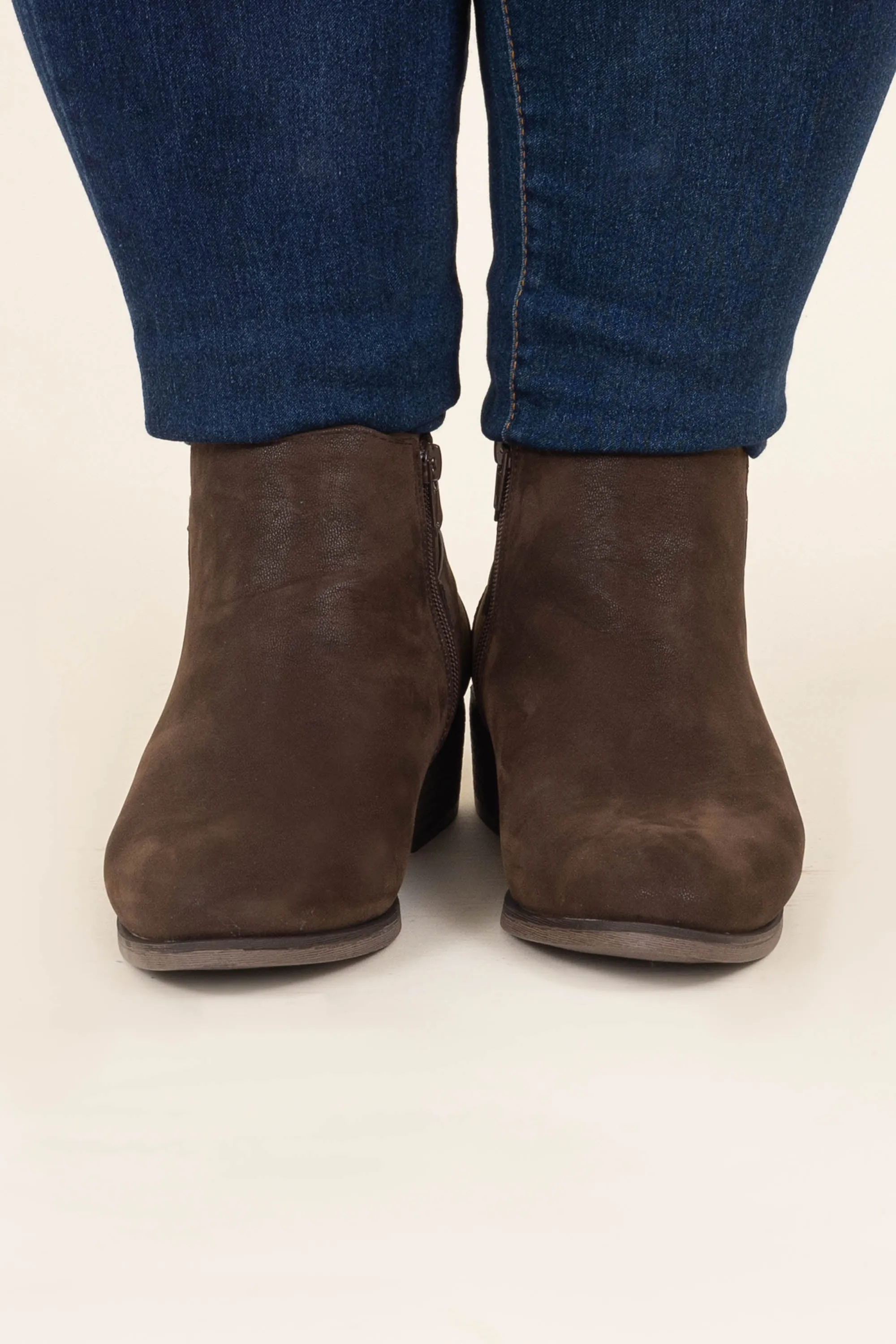 Buckle Up Babe Booties, Brown