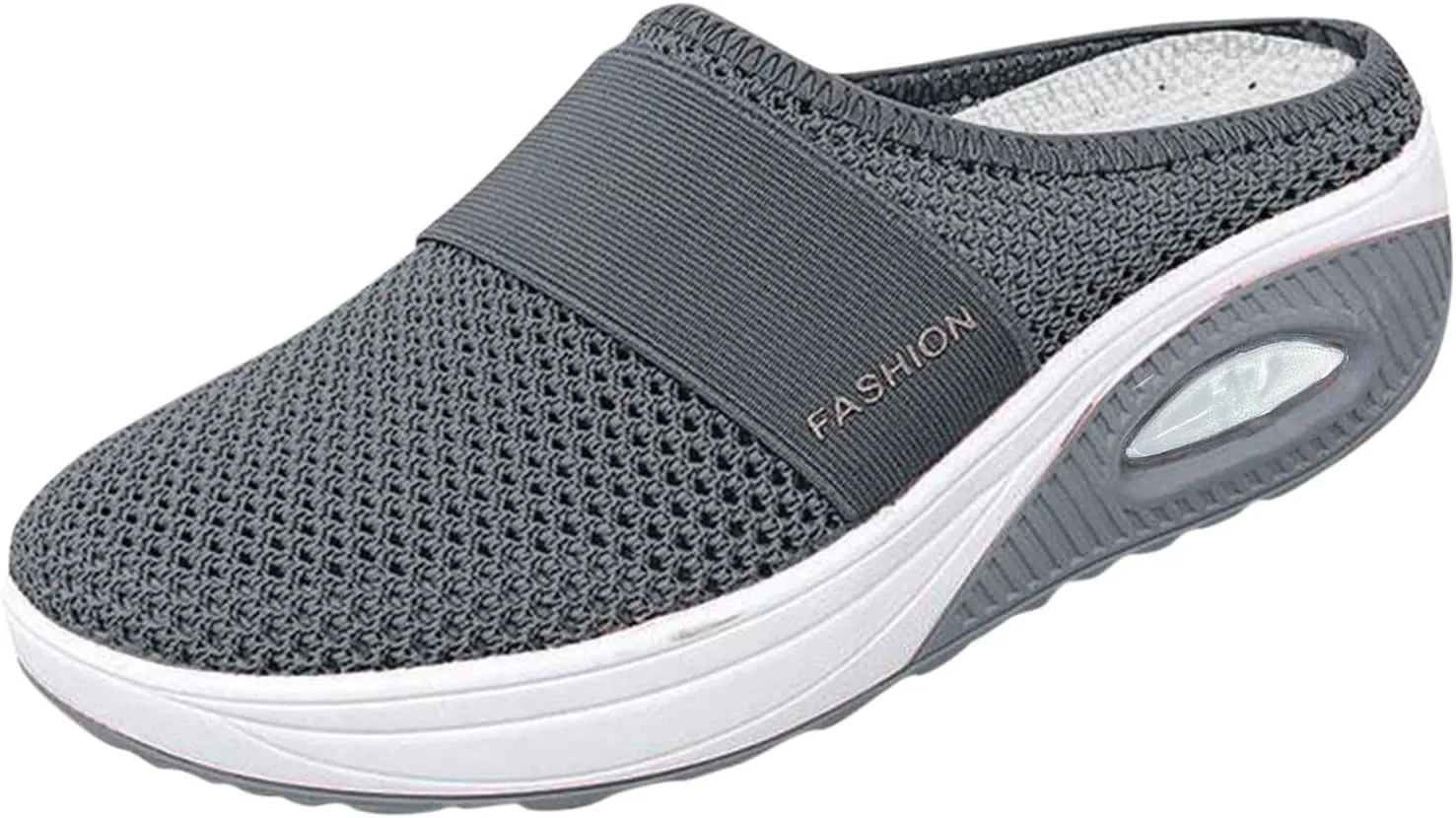 Cathalem Mule Sneakers for Women Breathable Mesh Walking Mules Shoes Lightweight Slip On Backless Sneakers for Women
