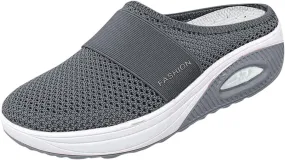 Cathalem Mule Sneakers for Women Breathable Mesh Walking Mules Shoes Lightweight Slip On Backless Sneakers for Women