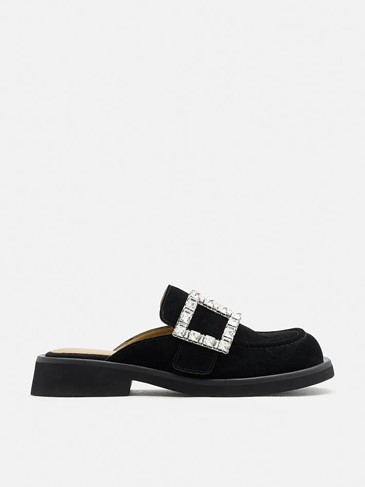 Gillian Suede Loafer Mules