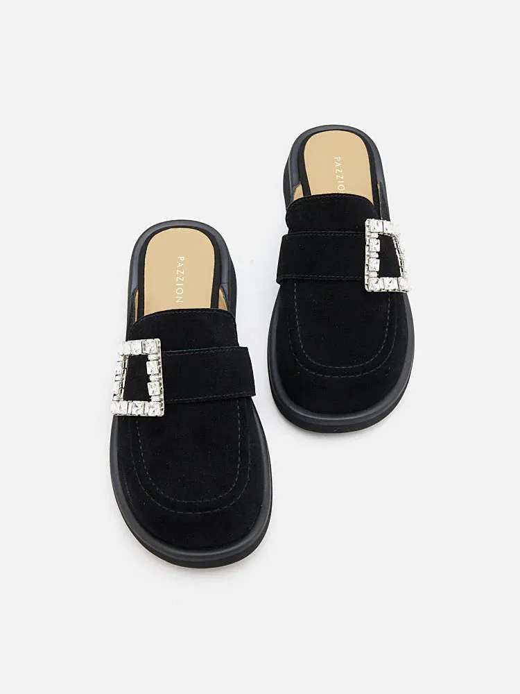 Gillian Suede Loafer Mules