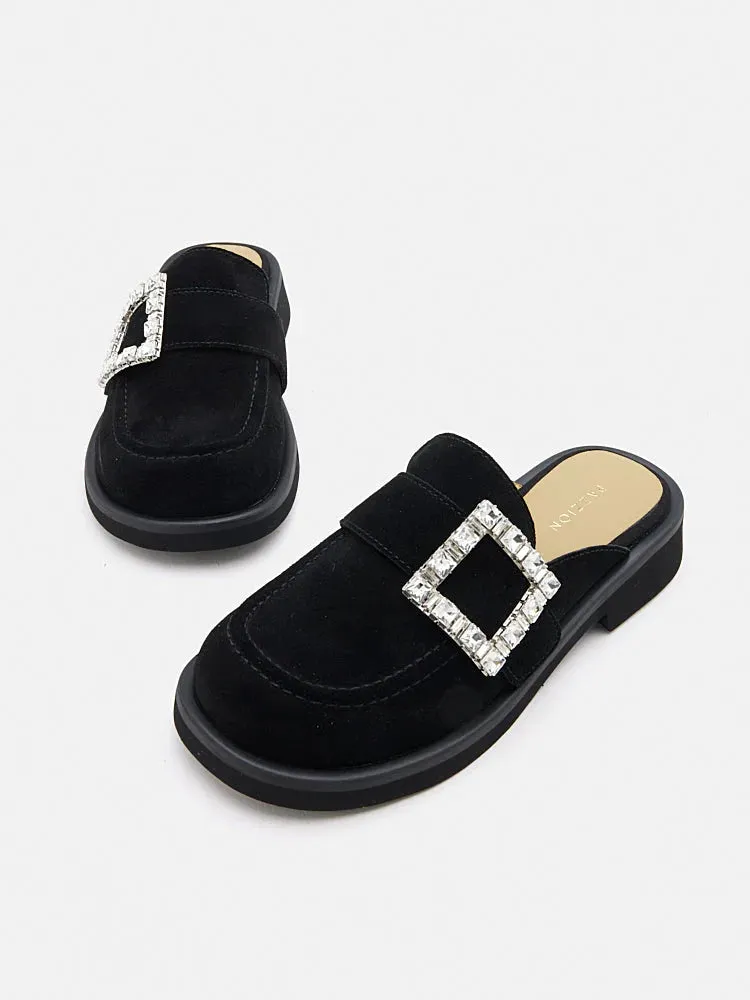 Gillian Suede Loafer Mules