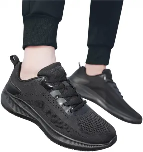 Hbeylia Men's Lace Up Sneakers Memory Foam Walking Hiking Trainning Shoes Lightweight Comfortable Mesh Anti Skid Running Athletic Rider Sport Shoes Fashion Sneakers For Boys Student