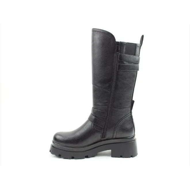 Heavenly Feet Mid calf boot Powell BLACK with full Zip
