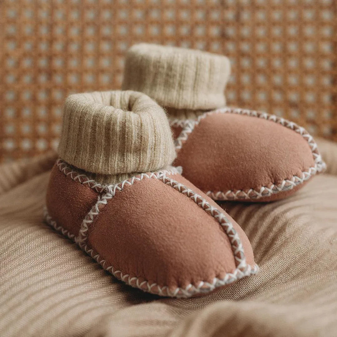 Heitmann Lambskin Sock Booties - Rose
