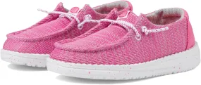 Hey Dude Wendy Sport Mesh Loafers for Kids Girls – Textile Upper – Two-Eyelet Lace Closure – Slip-on Style