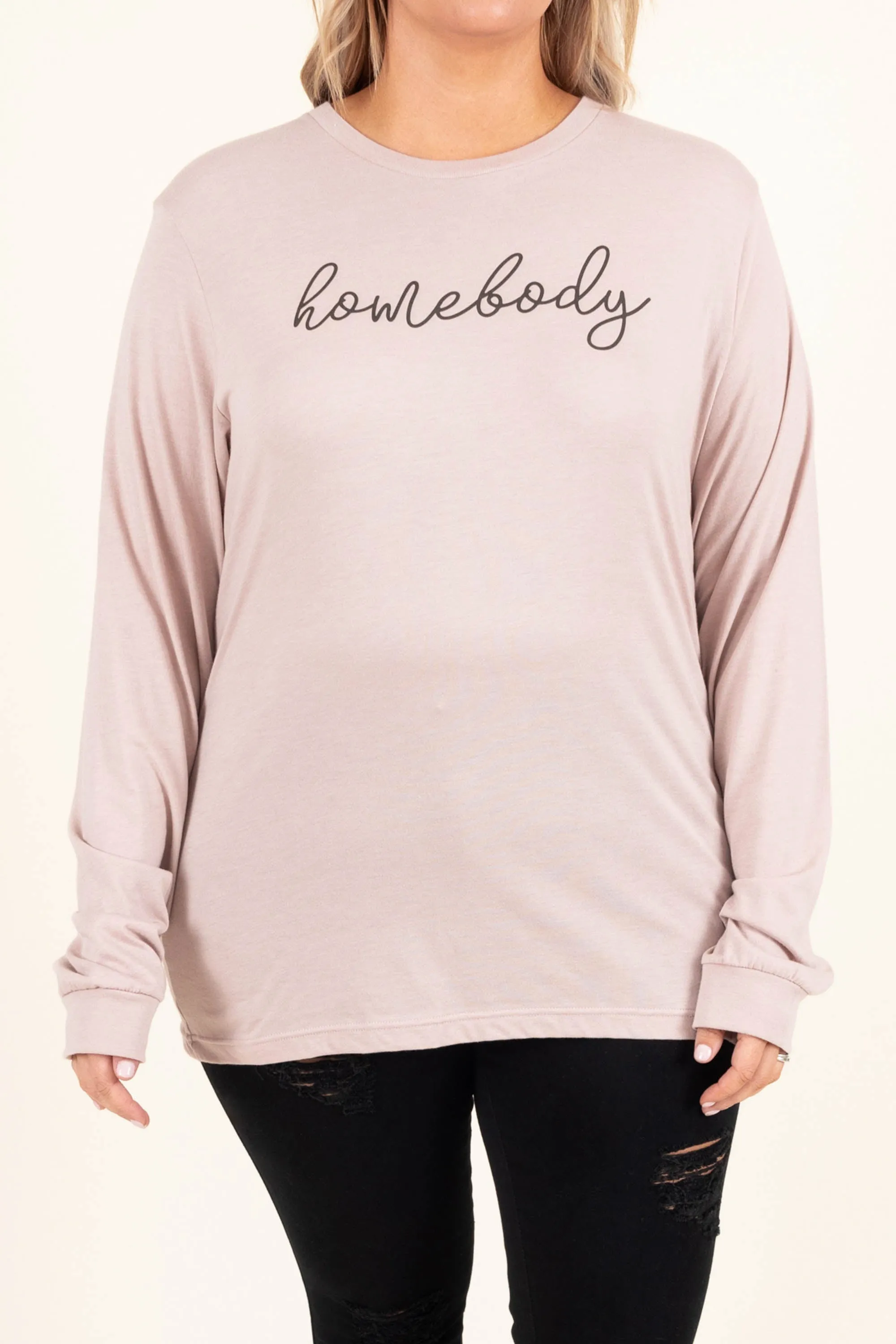 Homebody Top, Heather Pink Gravel