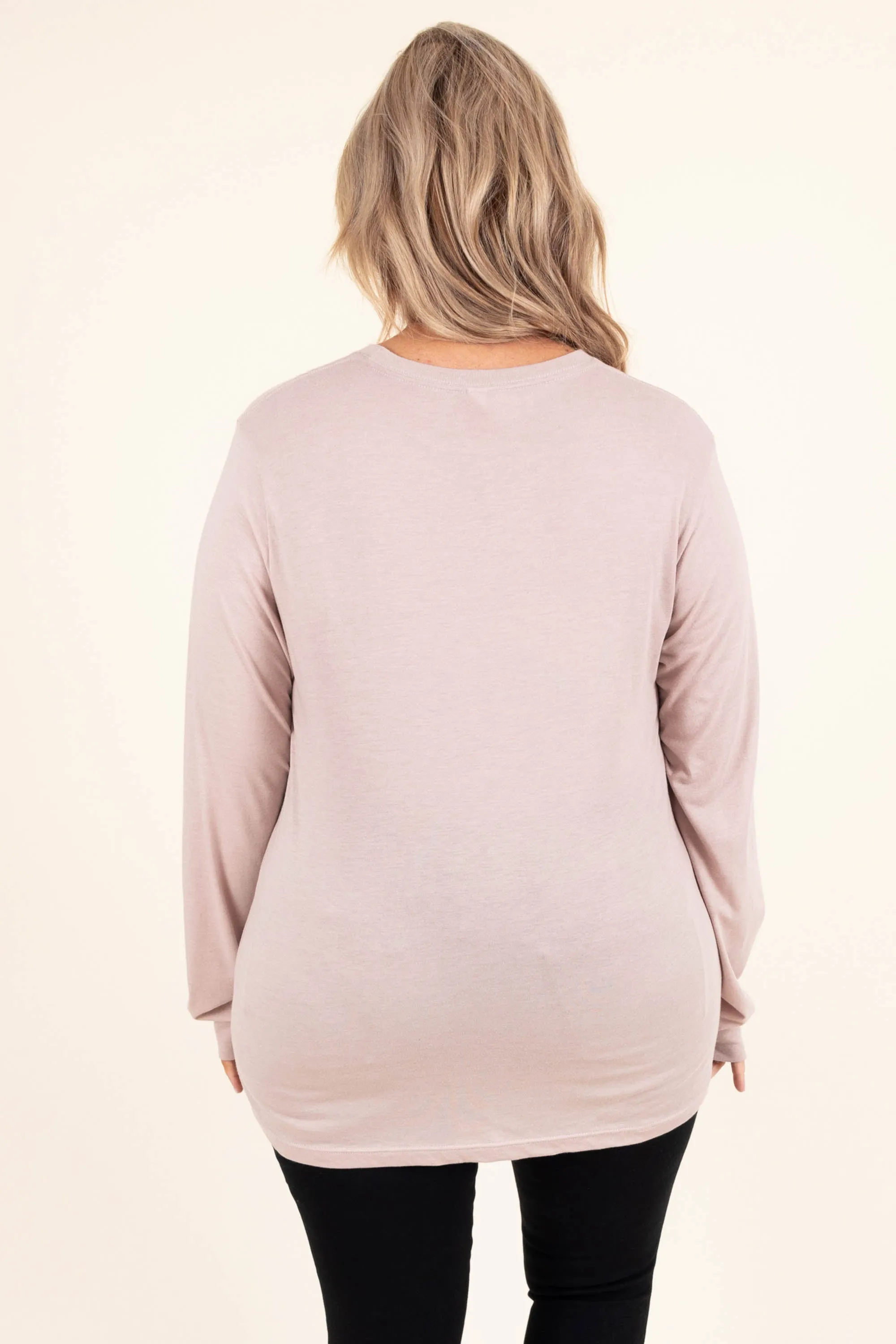 Homebody Top, Heather Pink Gravel