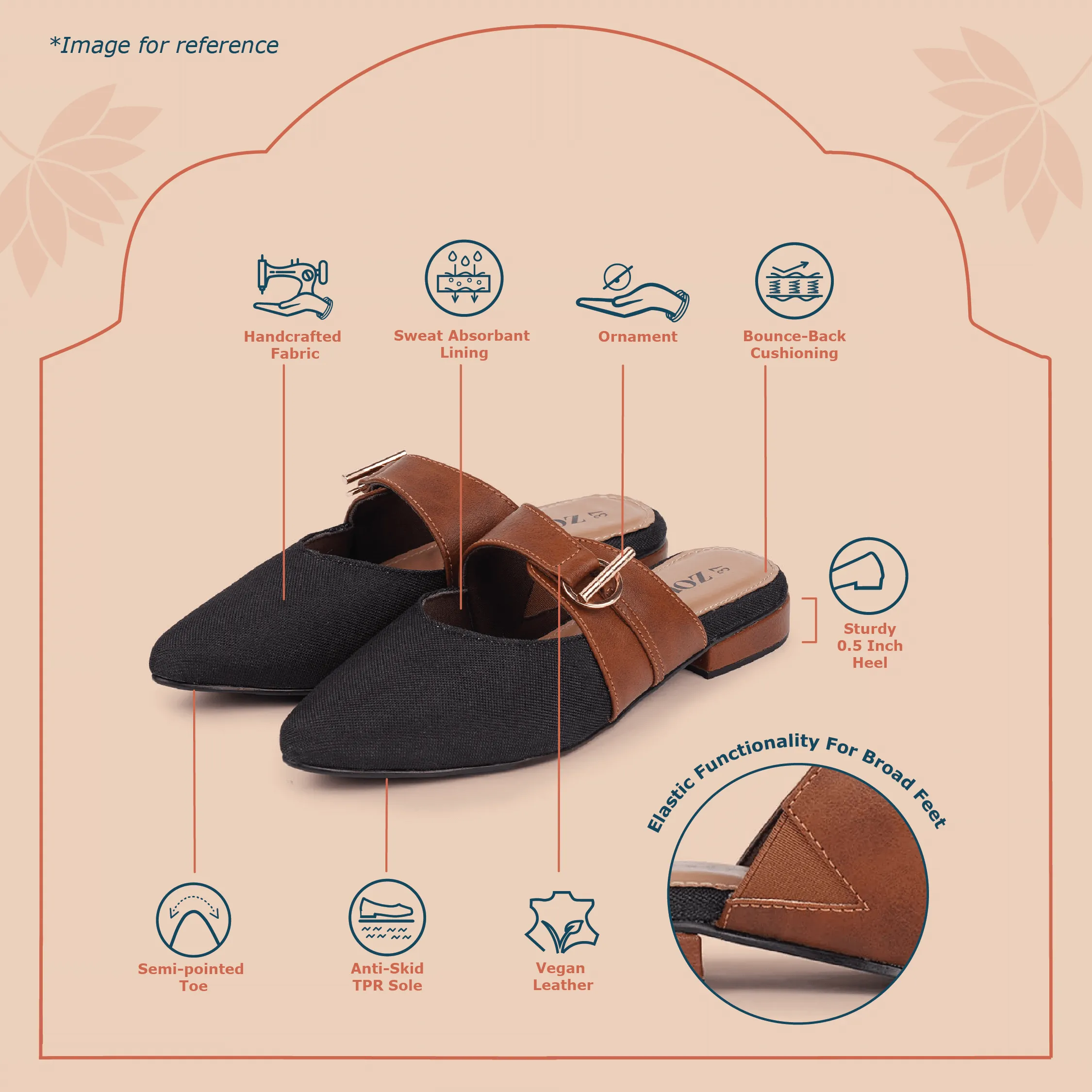 Hooghly Garden Office Pointed Mule
