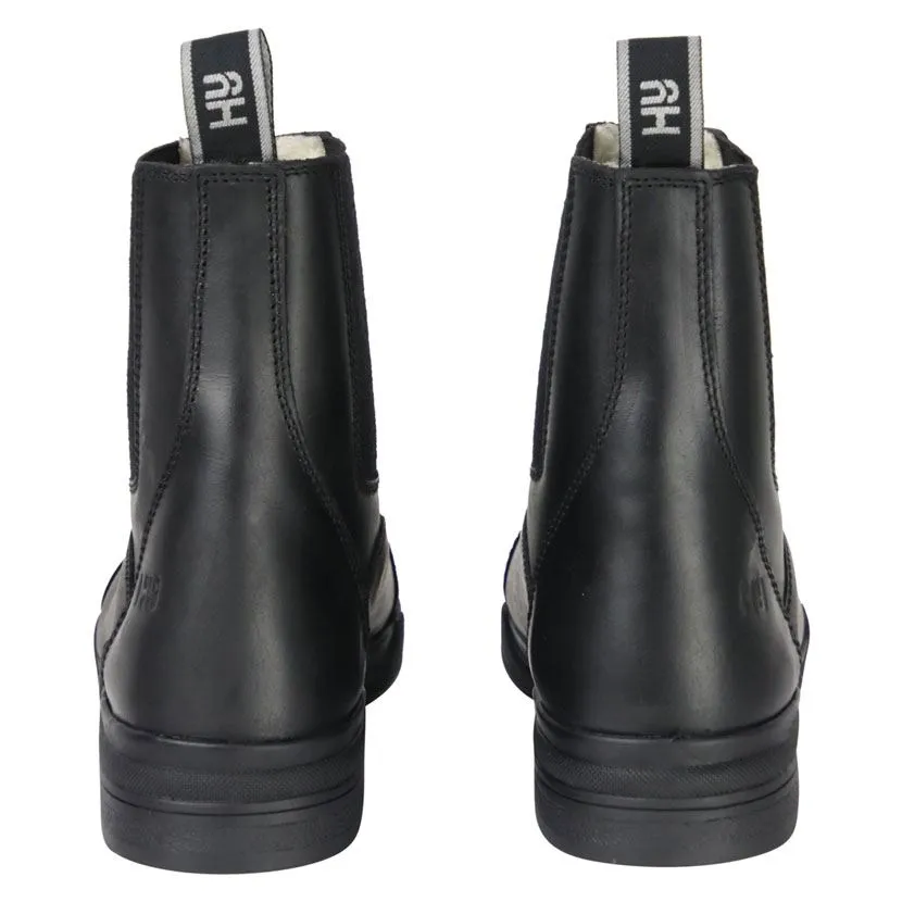 Hy Equestrian Fleece Lined Wax Leather Zip Jodhpur Boot