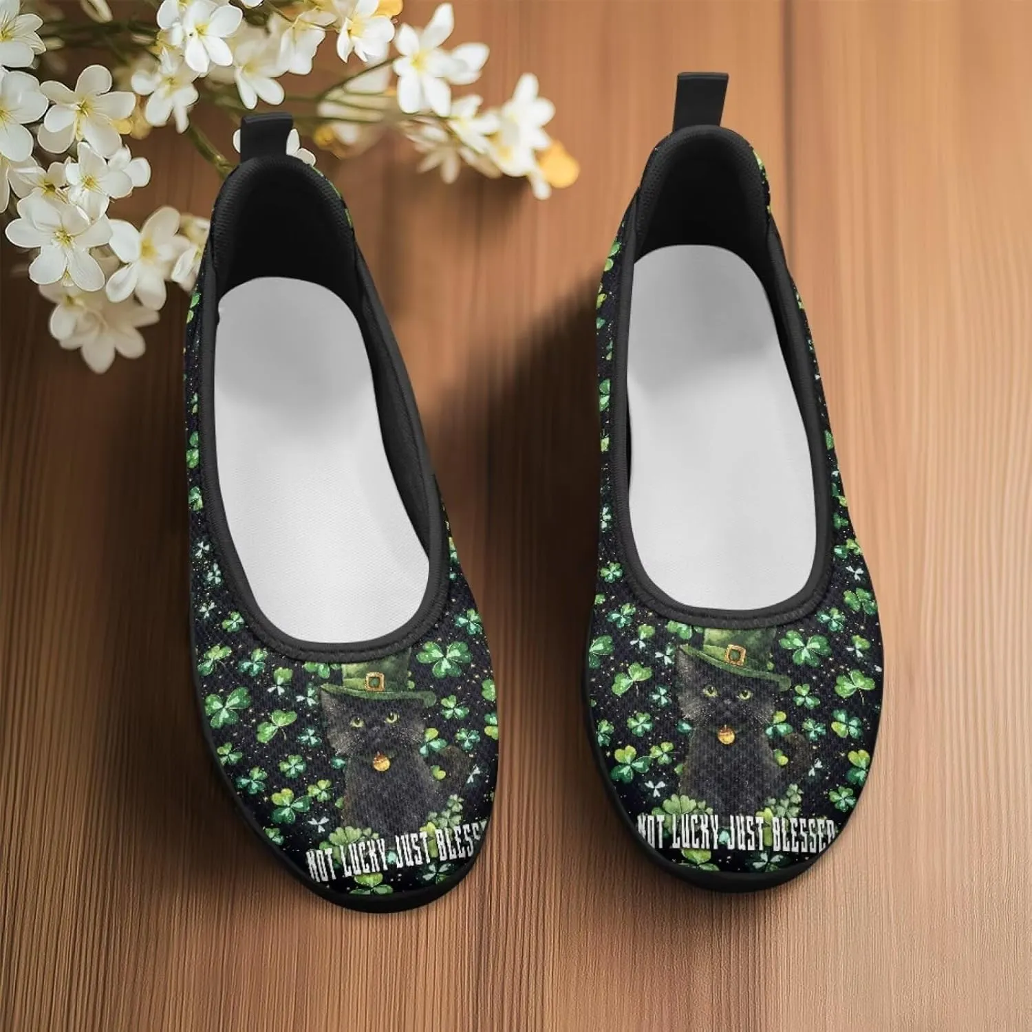 Jeiento Festival Shoes Women's Slip On Loafers Mesh Tennis Low Top Casual Walking Shoes Light Weight Gym Sport Sneakers