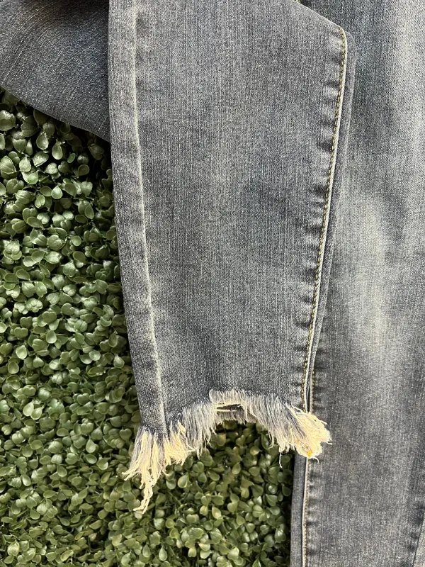 Judy Blue Shark Bite Hem Skinny Jeans
