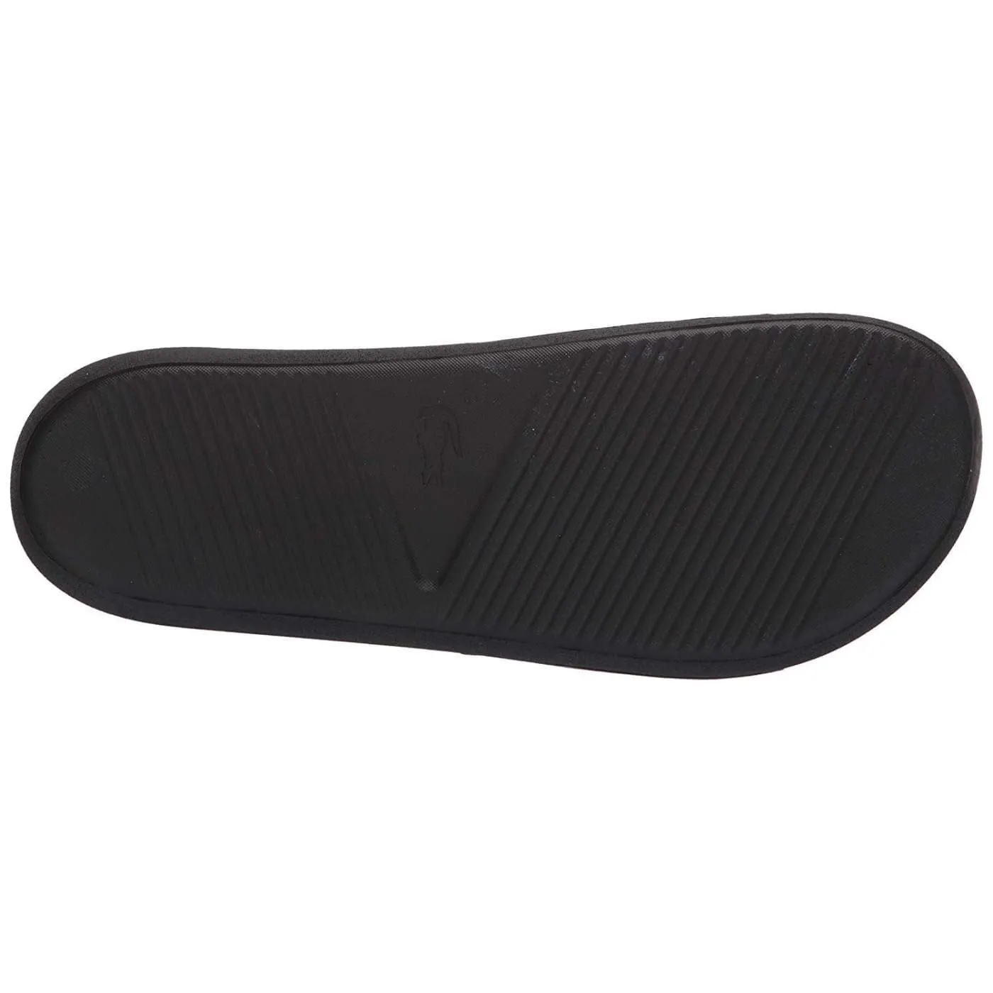 Lacoste Croco Slide 119 Black White Mens Beach Summer Flip Flops