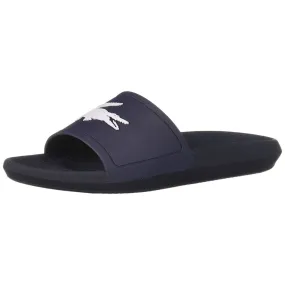 Lacoste Croco Slide 119 Navy White Mens Beach Summer Flip Flops