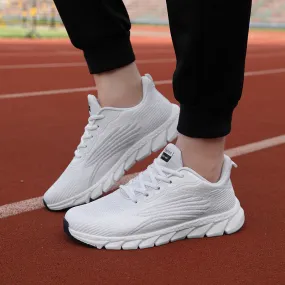 Men's And Women's Flying Woven Breathable Running Shoes