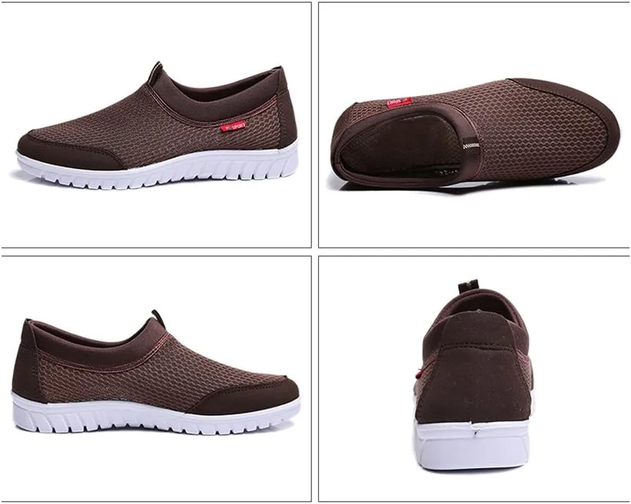 Men’s Casual Loafers Breathable Slip-On Sneaker Lightweight Sport Boating Walking Shoes