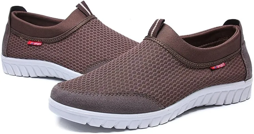 Men’s Casual Loafers Breathable Slip-On Sneaker Lightweight Sport Boating Walking Shoes