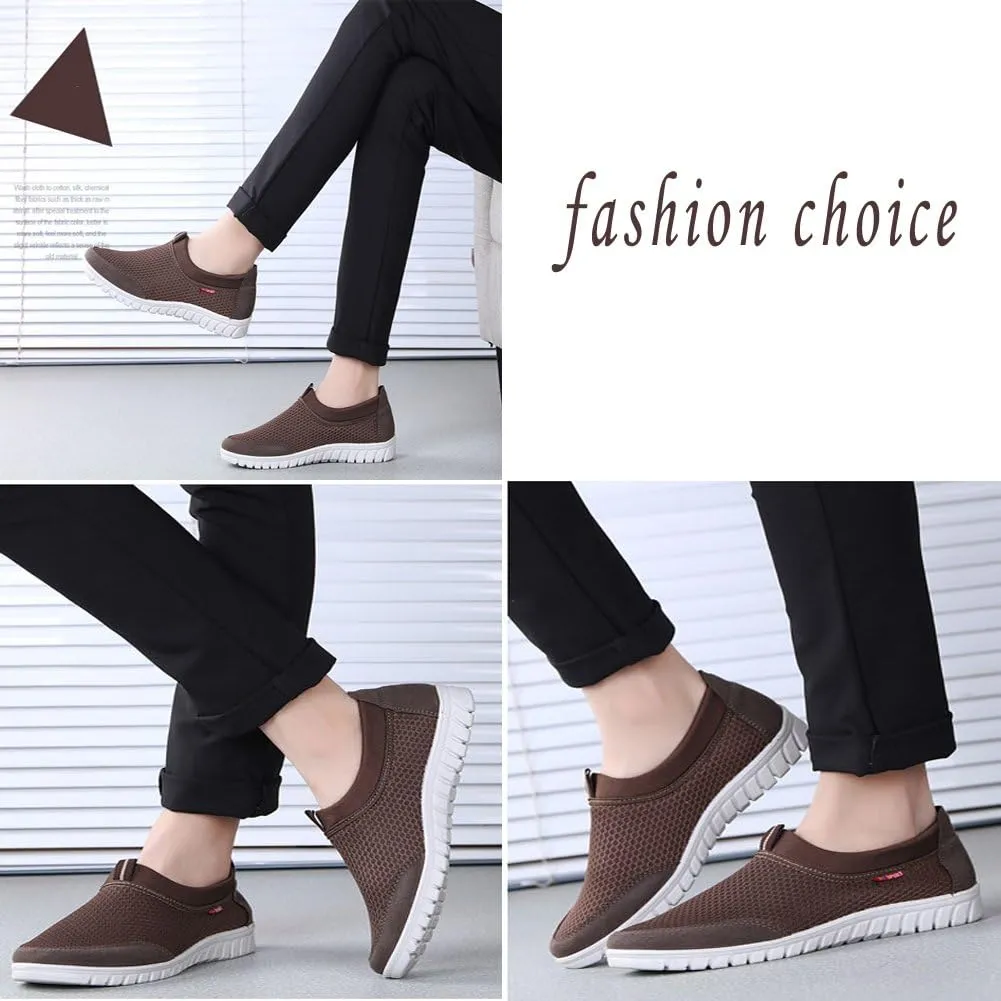 Men’s Casual Loafers Breathable Slip-On Sneaker Lightweight Sport Boating Walking Shoes