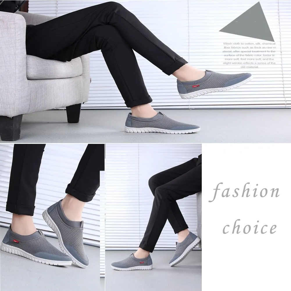 Men’s Casual Loafers Breathable Slip-On Sneaker Lightweight Sport Boating Walking Shoes