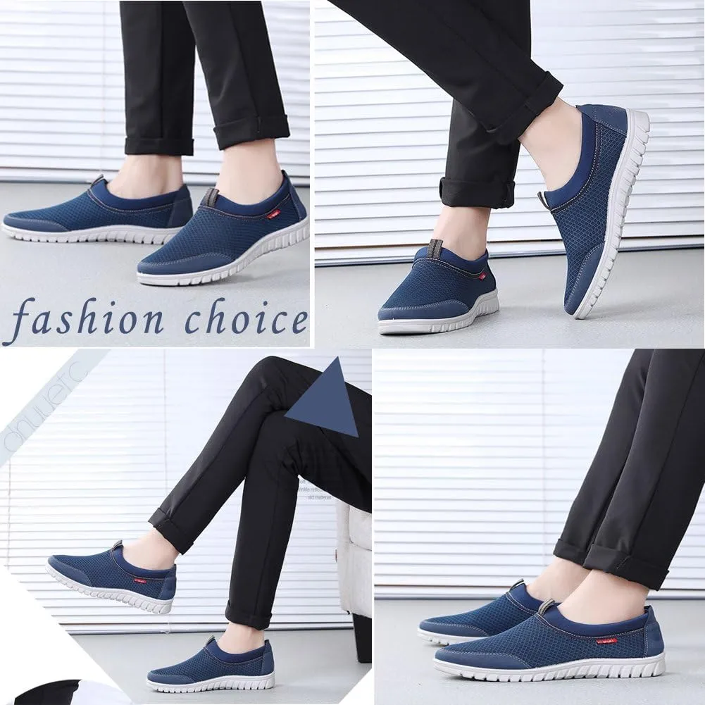 Men’s Casual Loafers Breathable Slip-On Sneaker Lightweight Sport Boating Walking Shoes