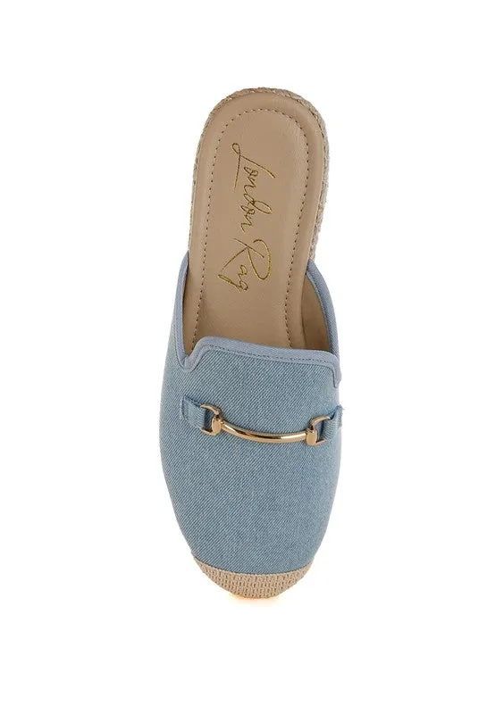 Midori Denim Slip-On Mules