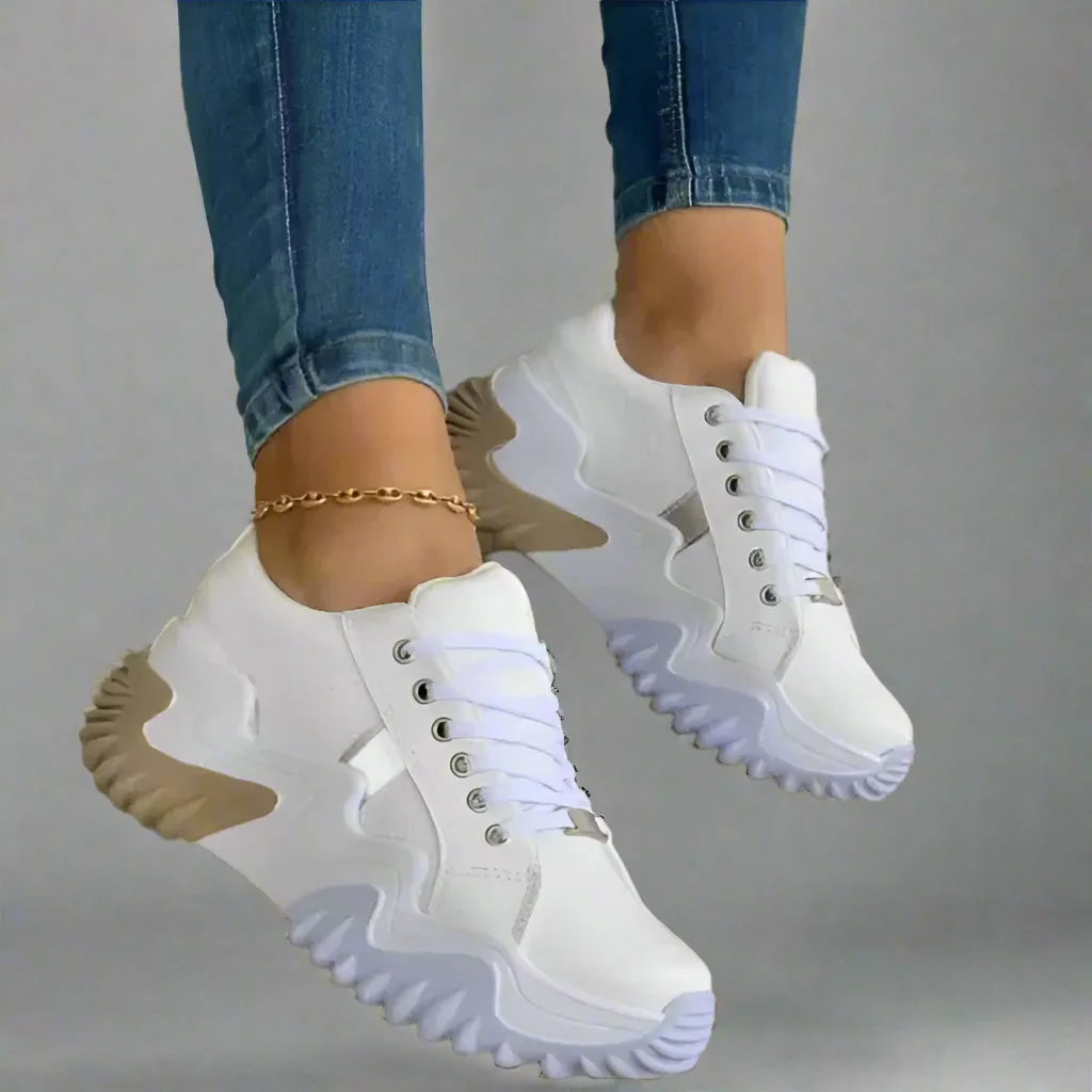 Noelle - Breathable Vulcanized Platform Sneakers