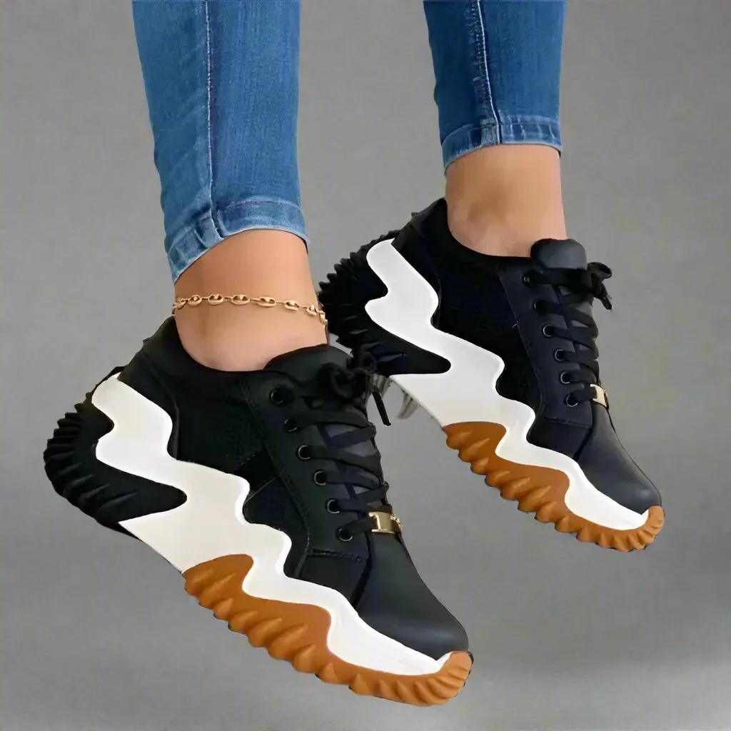 Noelle - Breathable Vulcanized Platform Sneakers