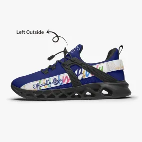 Officially Sexy Lively Collection Solid Navy Mesh Running Shoes