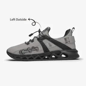Officially Sexy Snow Leopard Collection Grey Unisex Mesh Running Shoes