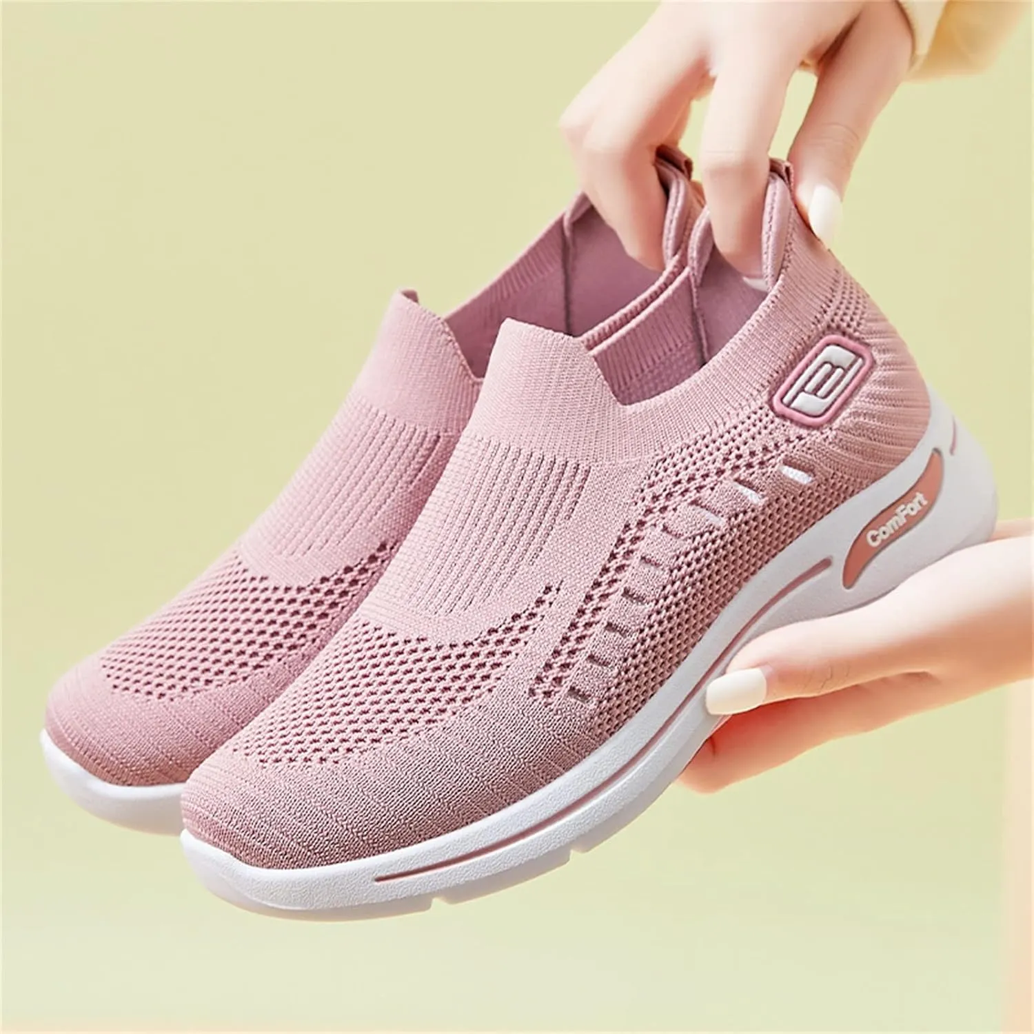 Orthopedic Shoes for Women Slip On Wide Width Sneakers Breathable Walking Shoes Trainers Comfortable Casual Athletic Shoes