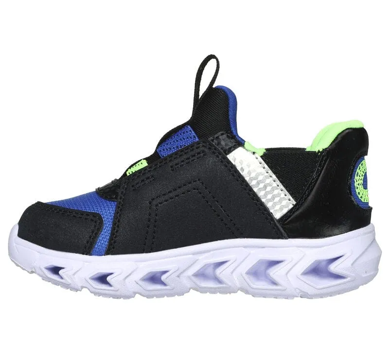 Skechers Kid's Hypno-Flash 2.0 Sneakers- Black/ Blue/ Lime
