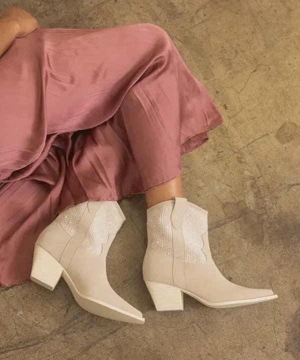 THE PEARL STUDDED WESTERN BOOTIES