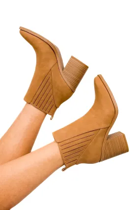 Walk The Talk Pleather Heel Booties Size 9