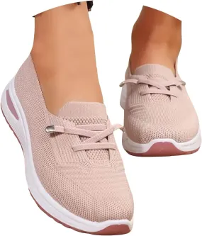 Walking Shoes Women Arch Support, Women's Breathable Mesh Slip On Orthopedic Sneakers Comfortable Non-Slip Tennis Shoes for Plantar Fasciitis Best Walking Shoe