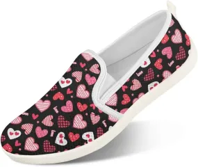 Walking Sneakers Women Lightweight Slip On Sport Shoes Comfortable Breathable Mesh Loafers for Workout US 6-11 White Sole