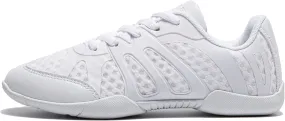 white Cheer Shoes for Womens Cheerleading shoes Girls Youth White Competition Cheerleading Gear Dance Shoe Sports Tennis Training Athletic Flats Breathable Soft comfortable kids cheer sneaker size