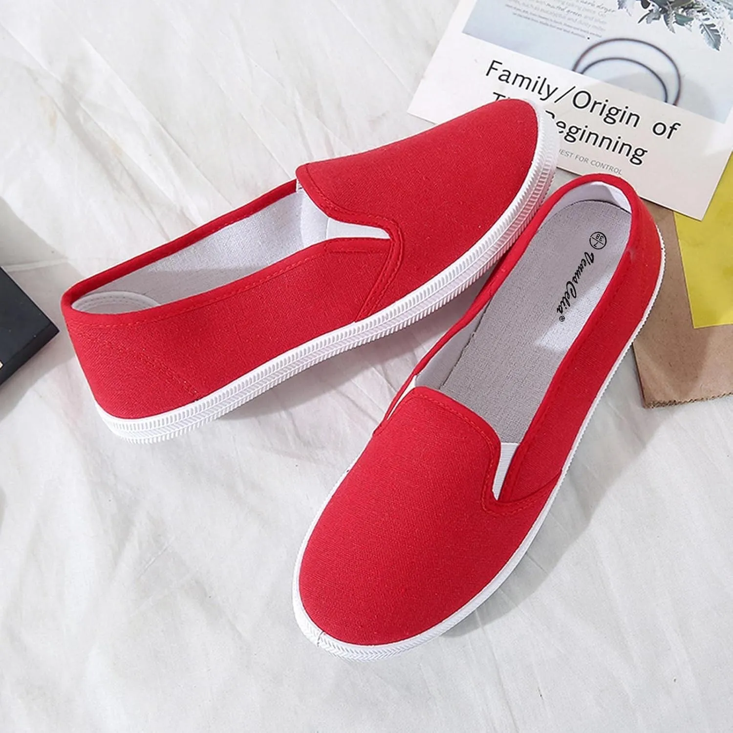 Women Orthopedic Sneakers Platform Wedge Sneakers Loafers Walking Shoes Slip On Breathable Lightweight Fashion Sneakers