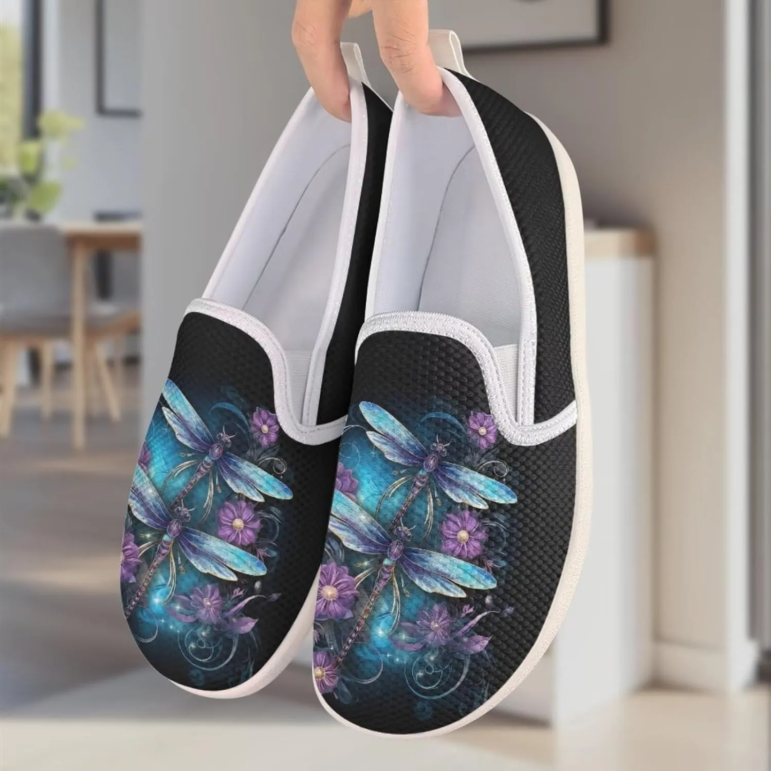 Women Slip on Sneaker Casual Flat Loafers Mesh Breathable Sport Shoes Women’s Work Loafers Athletic Trainers Footwear