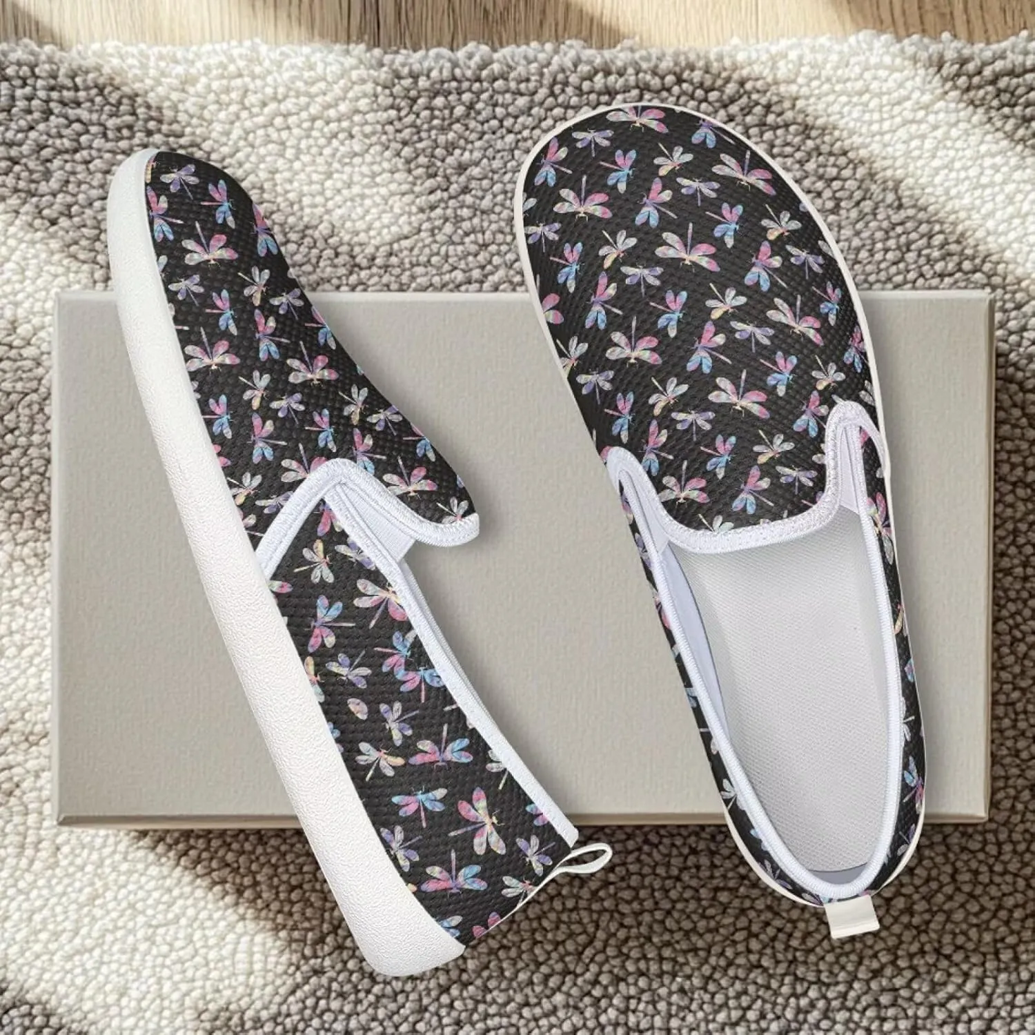 Women Slip on Sneaker Casual Flat Loafers Mesh Breathable Sport Shoes Women’s Work Loafers Athletic Trainers Footwear