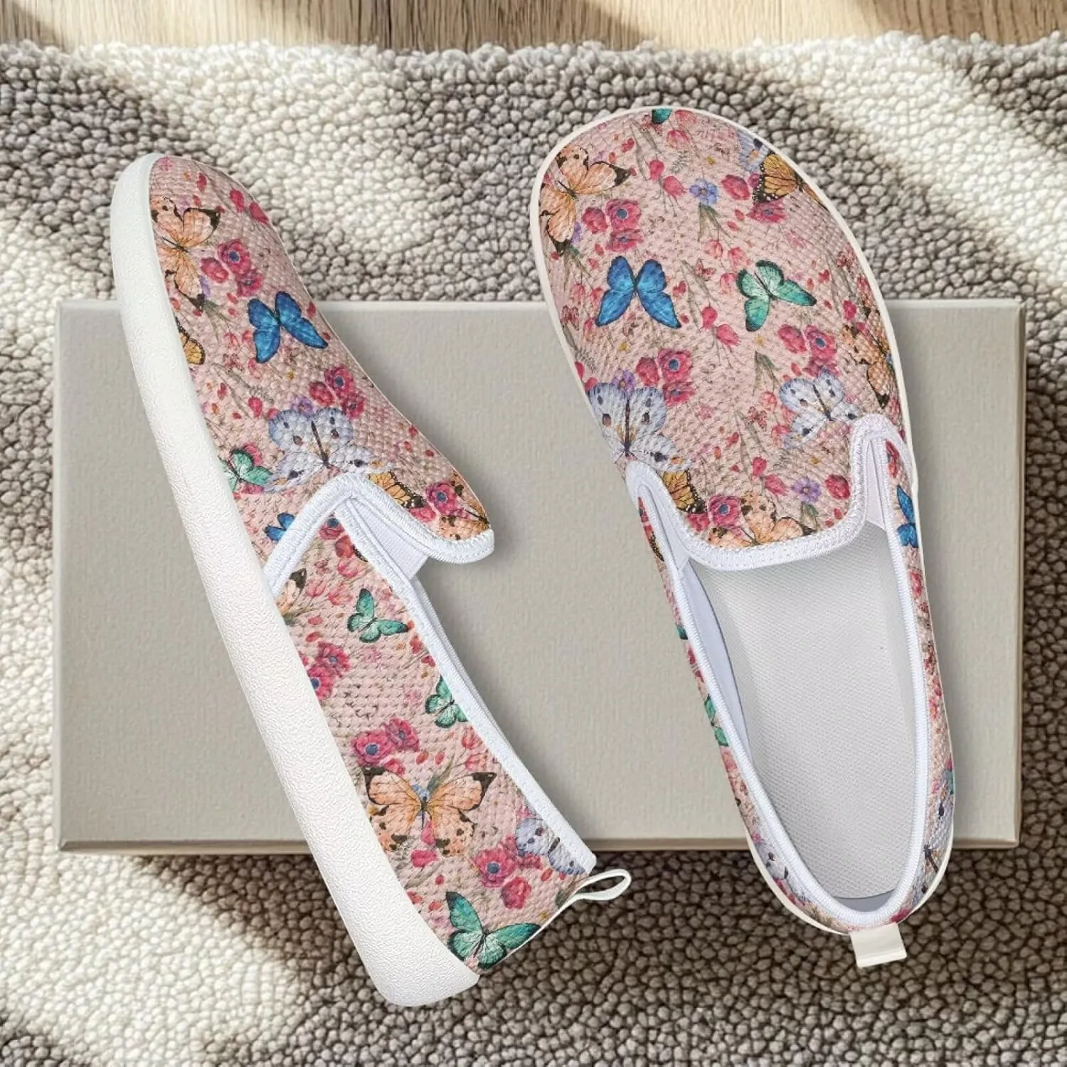 Women Slip on Sneaker Casual Flat Loafers Mesh Breathable Sport Shoes Women’s Work Loafers Athletic Trainers Footwear